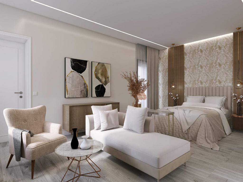 Letto o letti in una camera di Ripetta Grand Suites