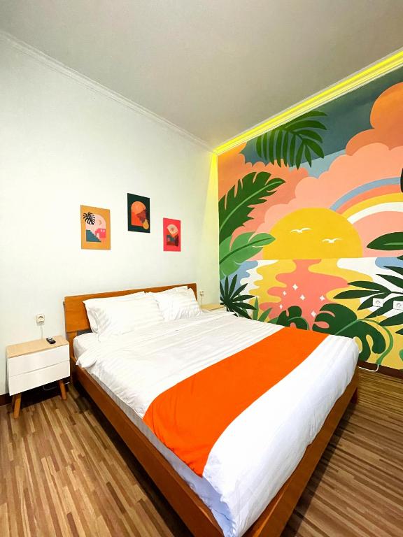 Postel nebo postele na pokoji v ubytování ROOM Ijen Hostel