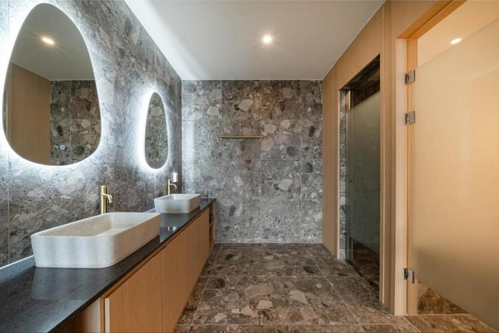 Koupelna v ubytování Hotel Hyggelig