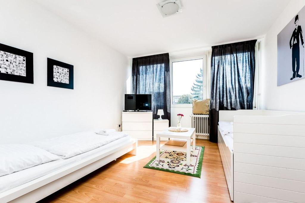 Llit o llits en una habitació de Budget Friendly Apartments Cologne