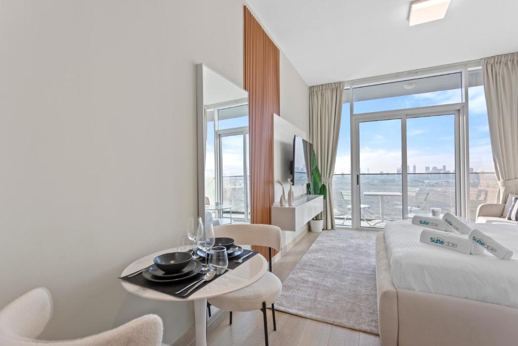 Voodi või voodid majutusasutuse Bloom Towers Gem Elegant Studio A Must See toas