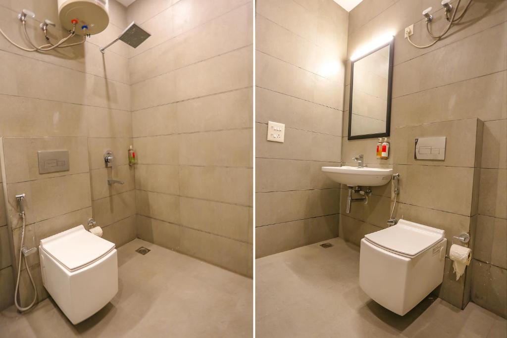 Koupelna v ubytování FabHotel Moro Paschim Vihar