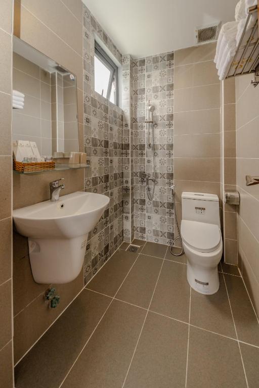 Koupelna v ubytování Gia Nguyễn Hotel Dalat