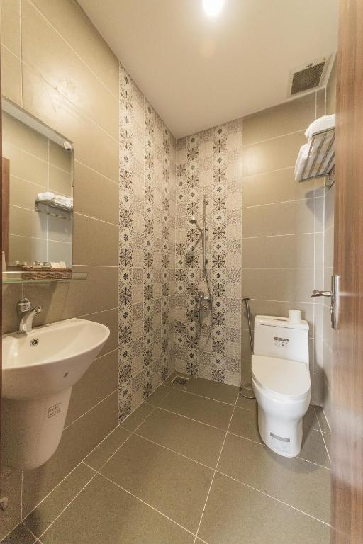 Koupelna v ubytování Gia Nguyễn Hotel Dalat
