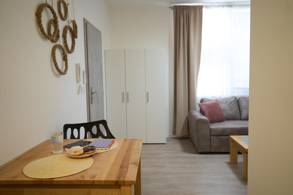 Posezení v ubytování Apartmány U Kostela