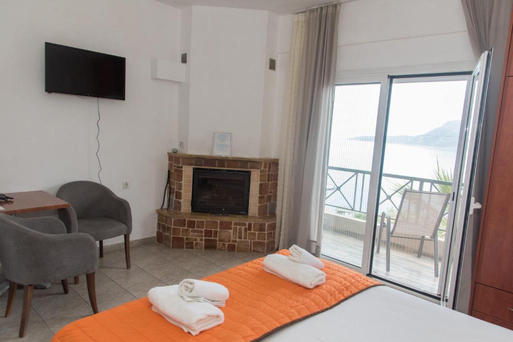 Postel nebo postele na pokoji v ubytování Panorama Hotel