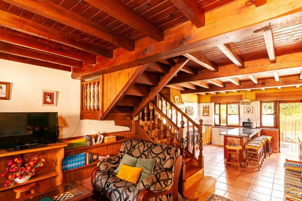 Posezení v ubytování Casa Rural La Regoria