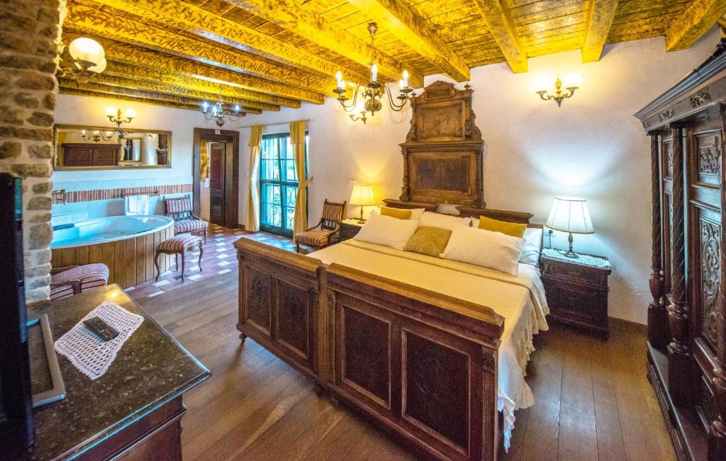 Posteľ alebo postele v izbe v ubytovaní Cozy Home In Zmijavci With Sauna