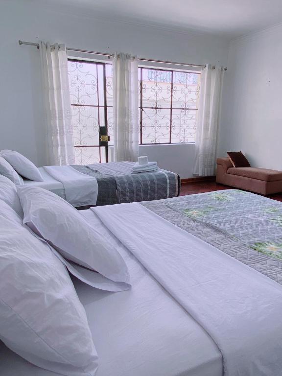 Postel nebo postele na pokoji v ubytování P1 Habitación Privada doble Miraflores, LIMA