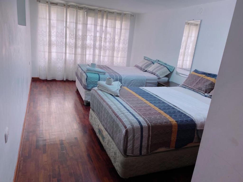 Postel nebo postele na pokoji v ubytování P2 Habitación Privada doble Miraflores, LIMA