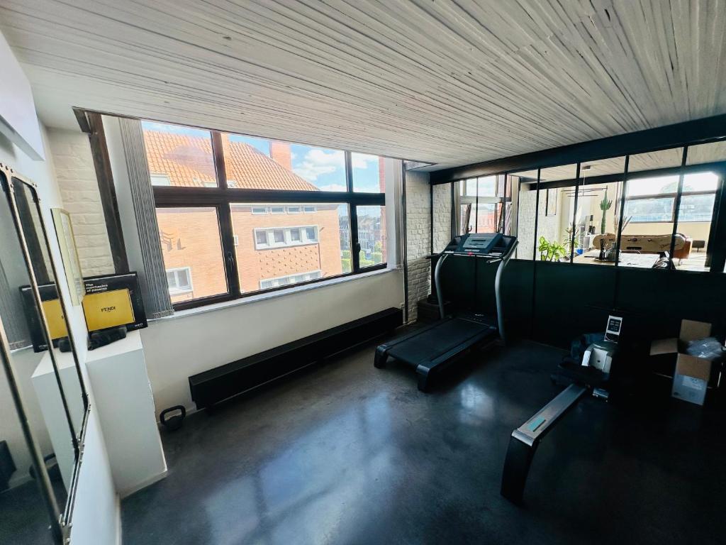Posedenie v ubytovaní Loft duplex and rooftop