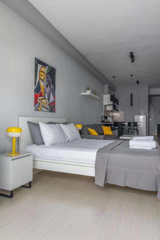 Postel nebo postele na pokoji v ubytování Modern Apartment 305