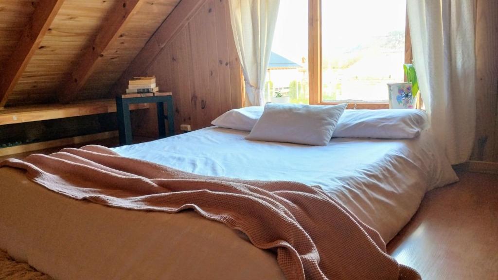 Postel nebo postele na pokoji v ubytování Cabaña los teros