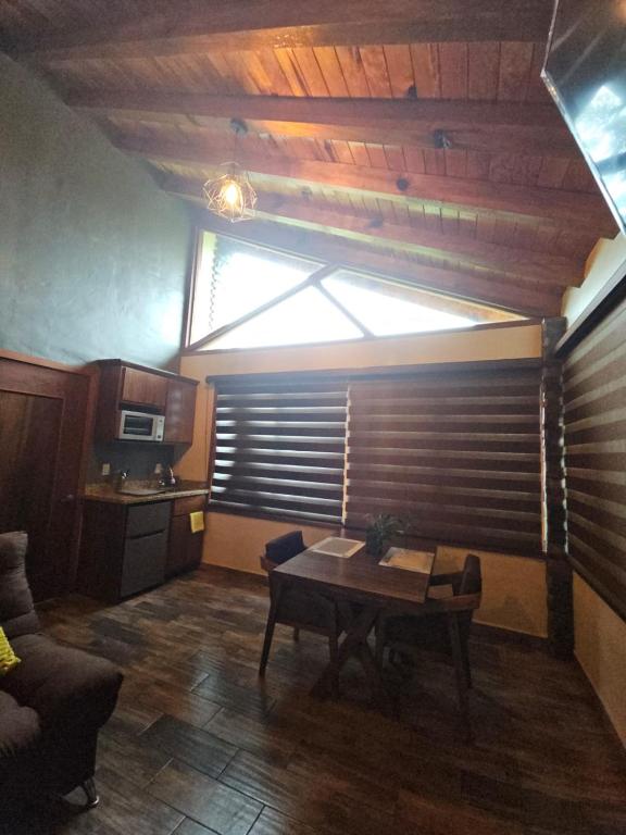 Kuchyň nebo kuchyňský kout v ubytování Cabañas Santorito