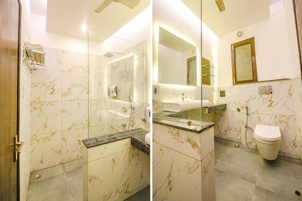 Koupelna v ubytování FabHotel Aashraye