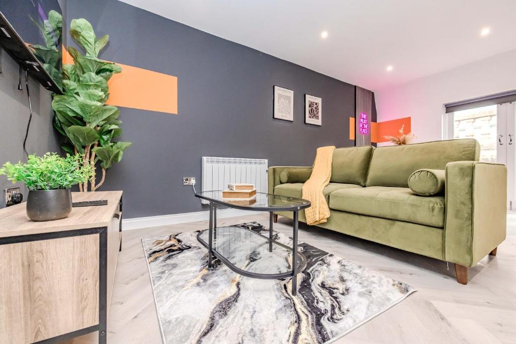 Χώρος καθιστικού στο Luxury 1 Bed with Balcony in Central Brighton Next To beach Sleep 4