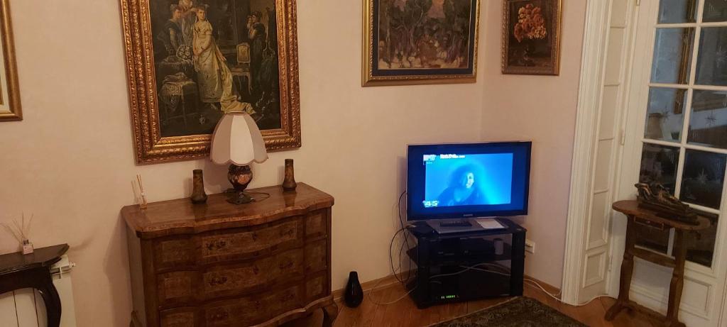 TV a/nebo společenská místnost v ubytování Michael's Classy Apartment
