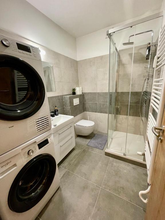 Kúpeľňa v ubytovaní Apartment NAVI- Modern studio in Krkonoše foothills
