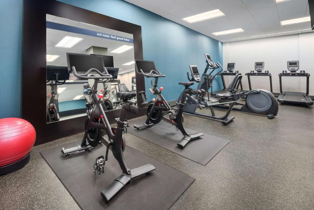 Fitness centrum a/nebo fitness zařízení v ubytování Hampton Inn Times Square Central