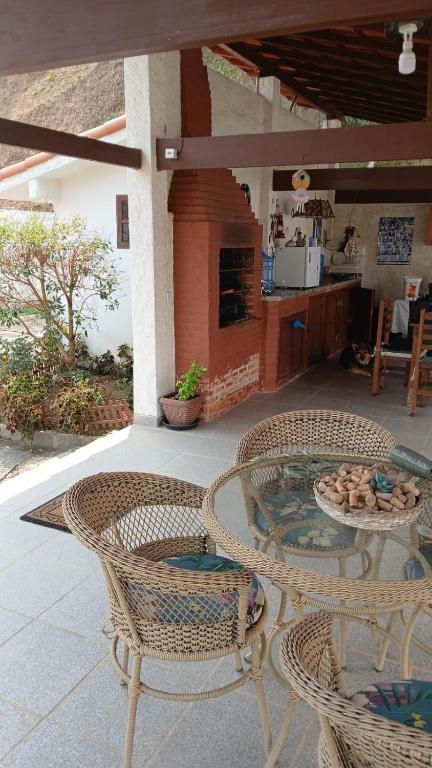 Patio nebo venkovní prostory v ubytování Vila do Tatá