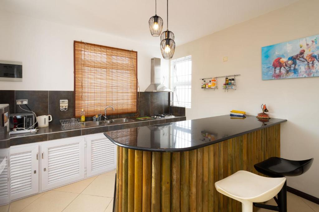 Kuchyň nebo kuchyňský kout v ubytování Twakila Sunset Suites