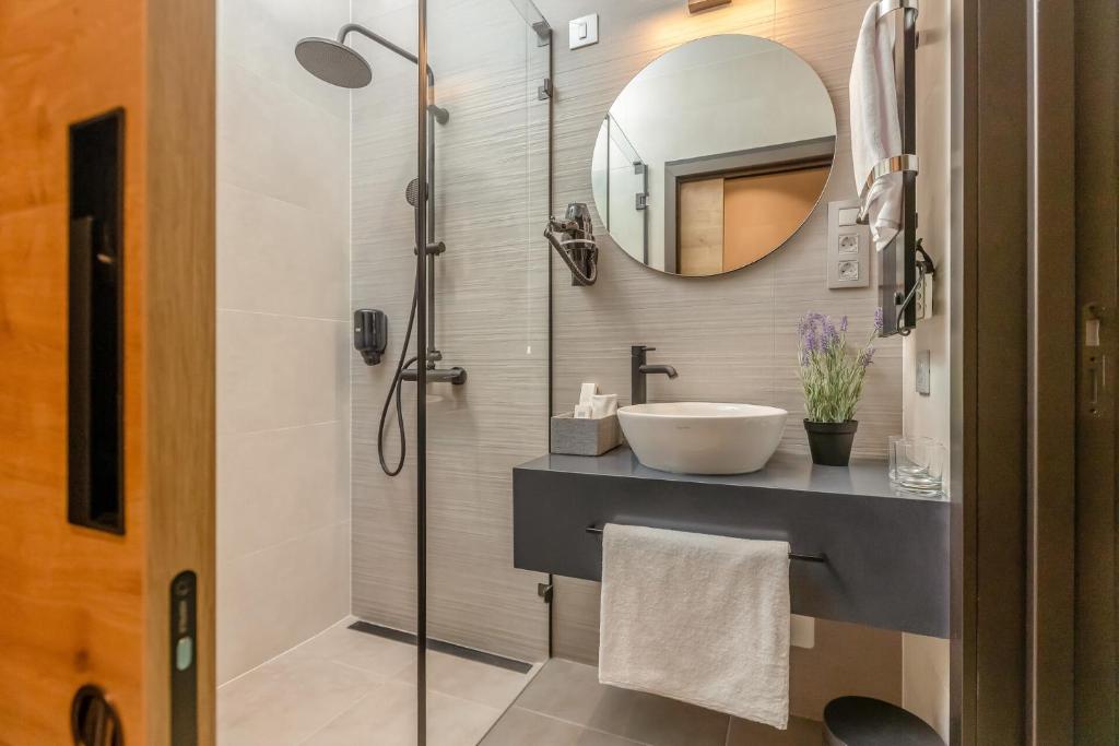 Koupelna v ubytování Hotel Experience