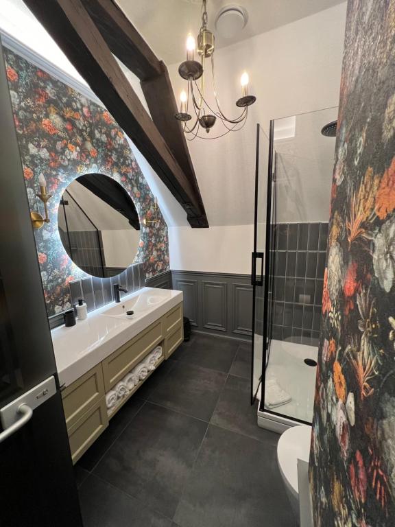 Koupelna v ubytování Hotel Rezidence Wannas Self Check in