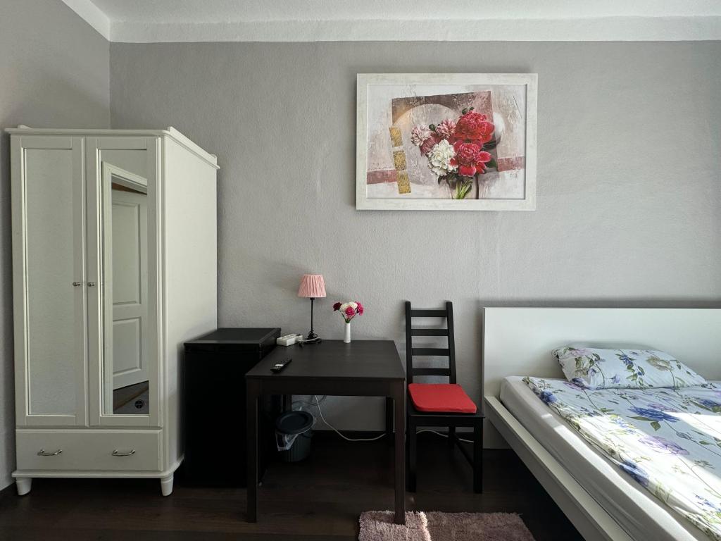 Postel nebo postele na pokoji v ubytování Apartments Oschatz