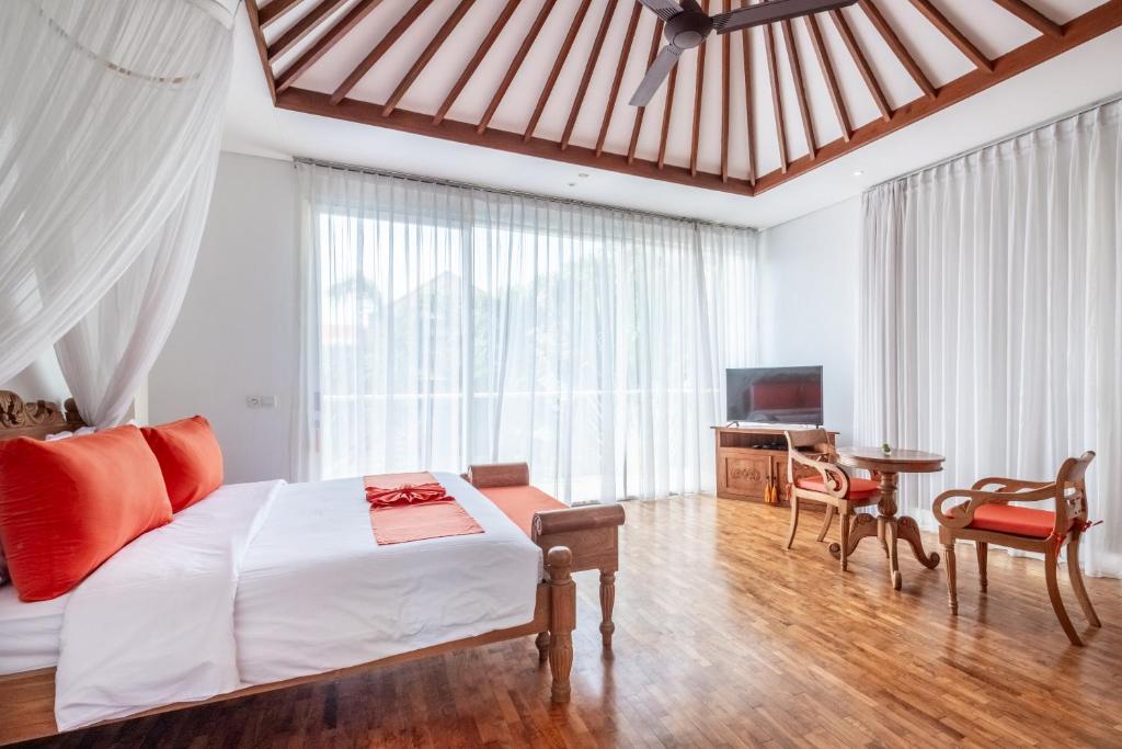 TV a/nebo společenská místnost v ubytování AQ-VA Hotel & Villas Seminyak
