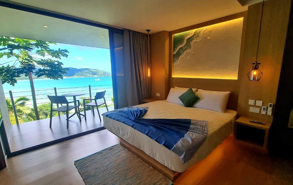 Postel nebo postele na pokoji v ubytování VILLA KIKI Seychelles