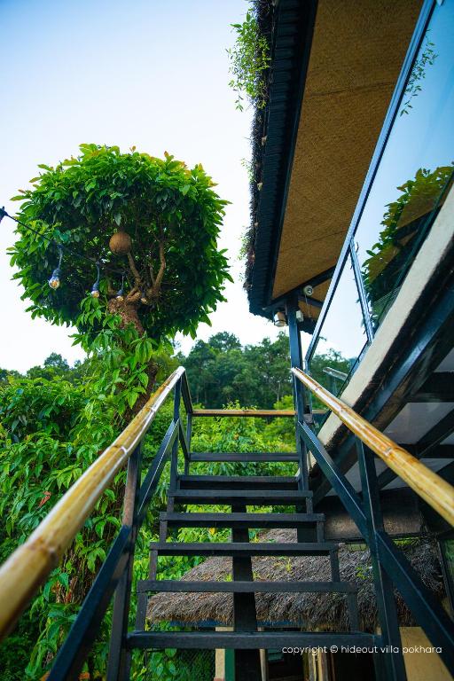 Zahrada ubytování The Hideout Villa Pokhara