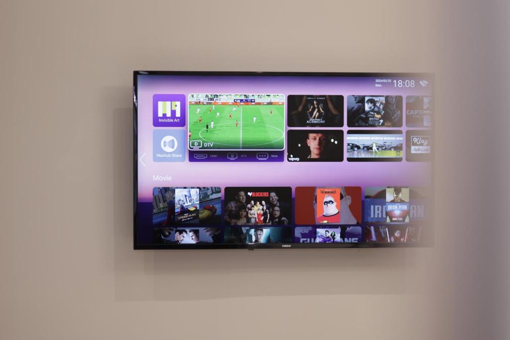 TV a/nebo společenská místnost v ubytování Residence Inn Tirana