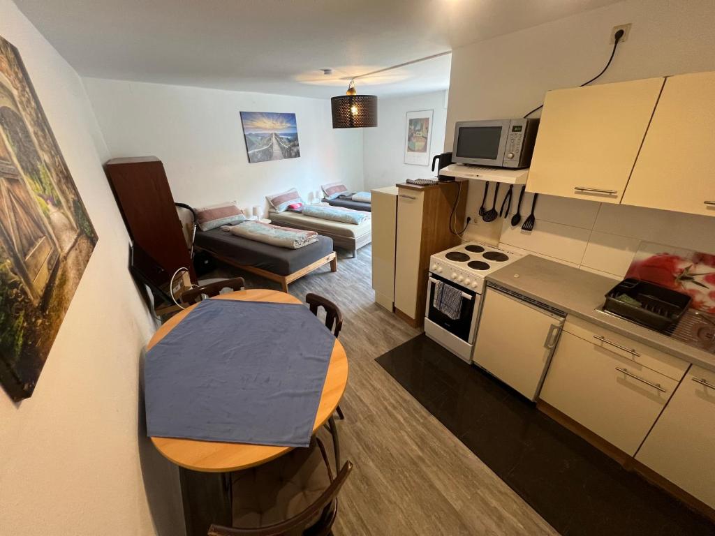Η κουζίνα ή μικρή κουζίνα στο MühlwegAppartment 2