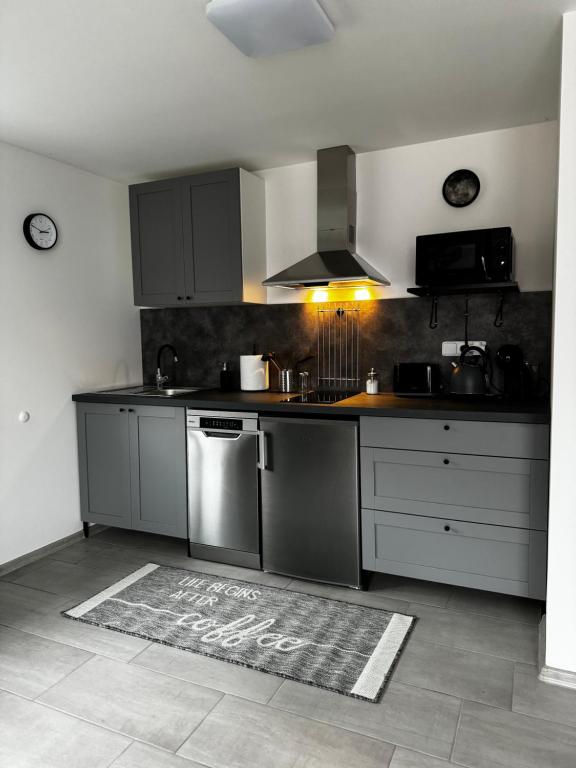Kuchyň nebo kuchyňský kout v ubytování Apartmán 2 Jägerhaus