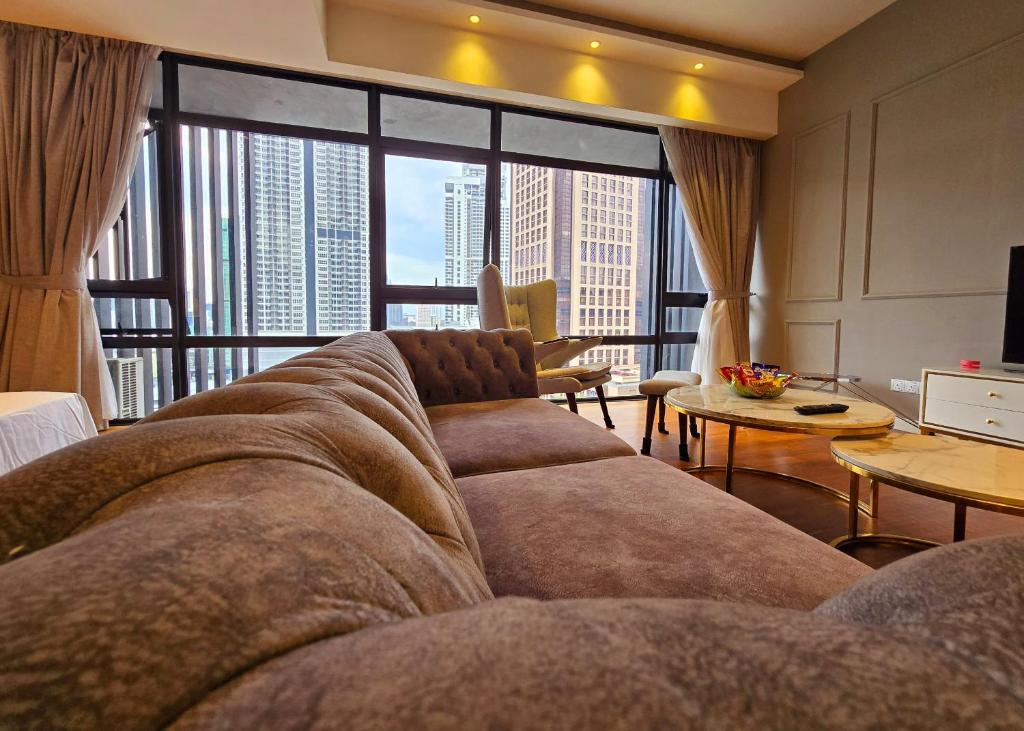 Χώρος καθιστικού στο Anggun Residence near KLCC Serviced Suite