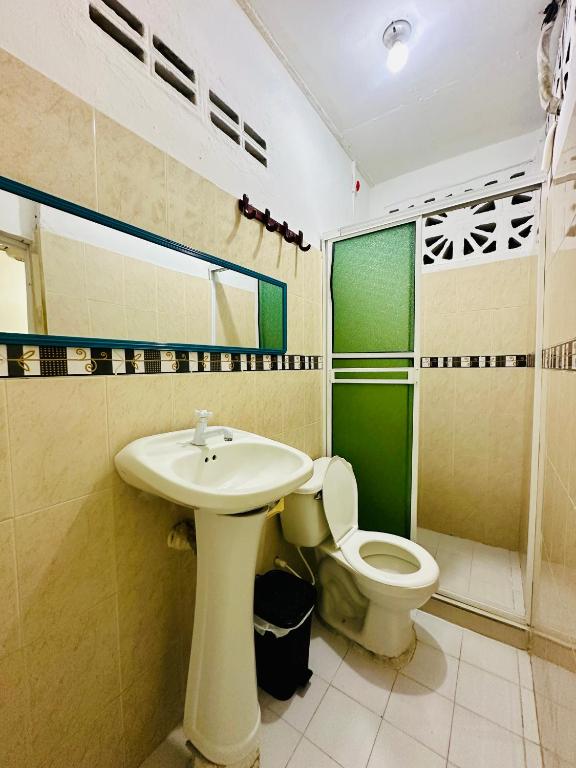 Koupelna v ubytování Hostal La Española de Getsemani