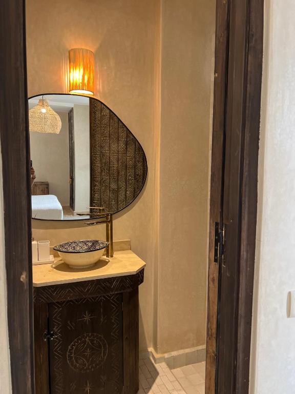 Koupelna v ubytování Riad dar Tayri