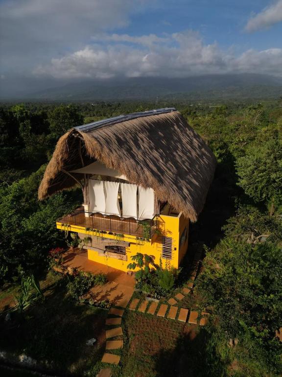 an overhead view of a building with a roof at Butanding Barrio Villa in Puerto Princesa City
