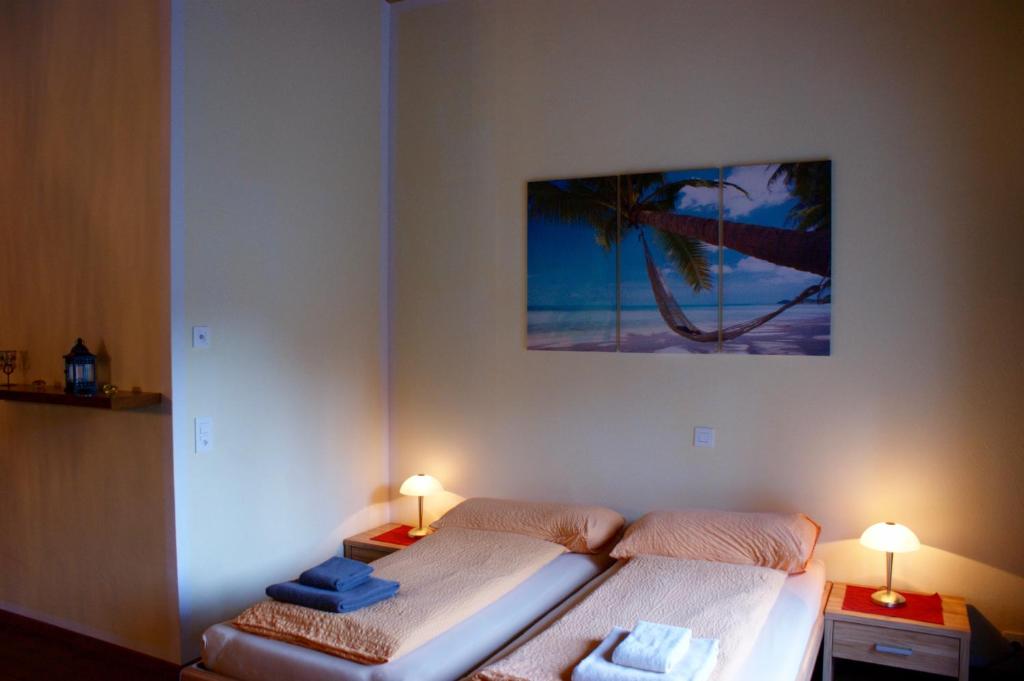 Postel nebo postele na pokoji v ubytování Hotel Stille