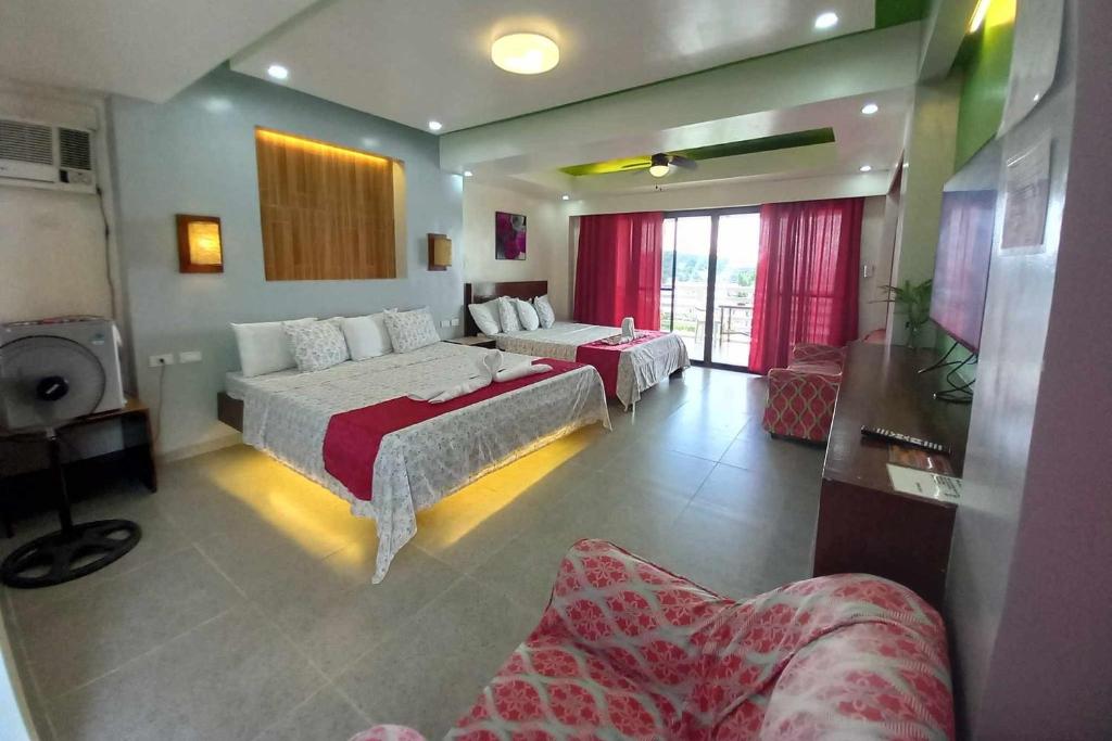 Posezení v ubytování Bellevue Resort Puerto Galera