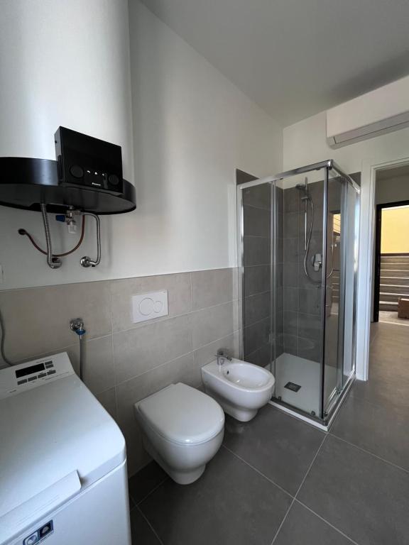 Koupelna v ubytování Dealuna Motel