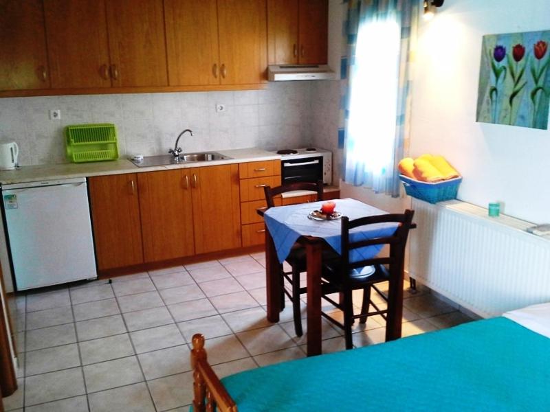 Kuchyň nebo kuchyňský kout v ubytování skiathosrooms-appartments for holidays