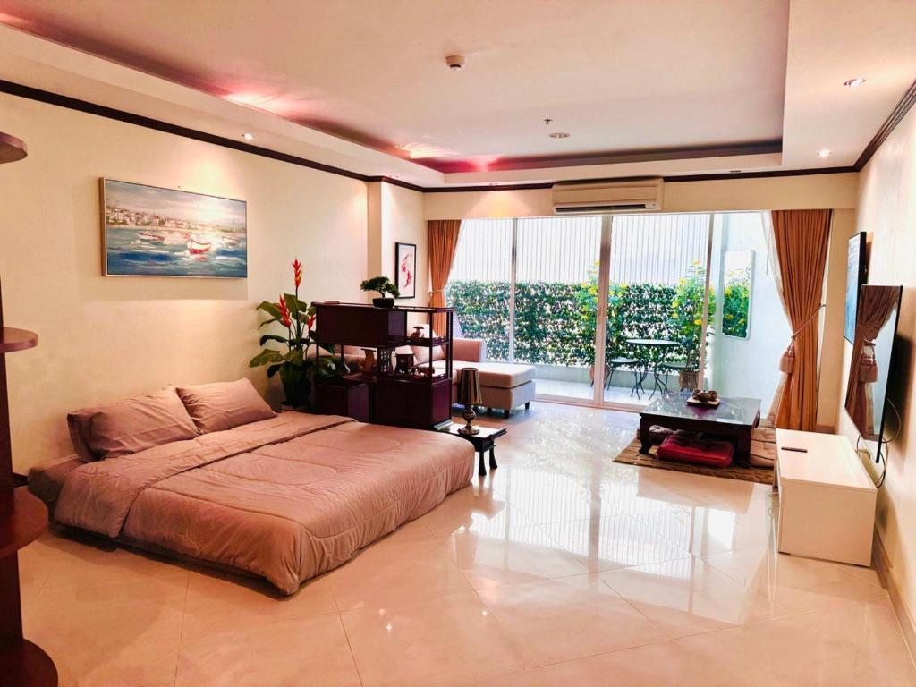 Ruang duduk di Metta Condominiums