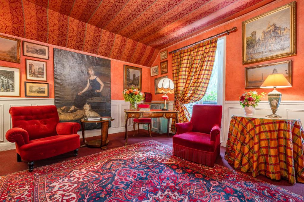 Χώρος καθιστικού στο Hôtel De Nice