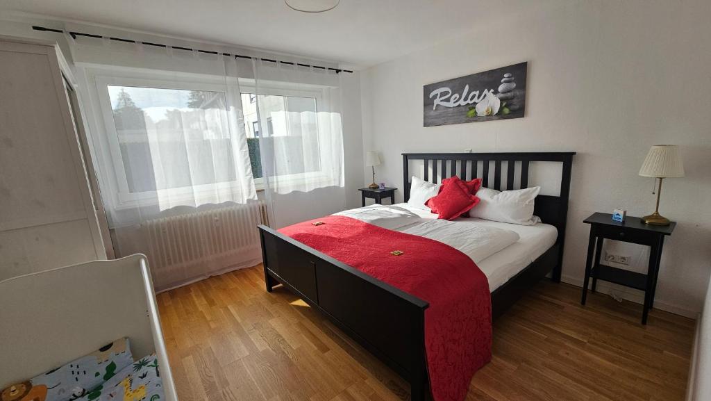 Postel nebo postele na pokoji v ubytování Relax am Bodensee