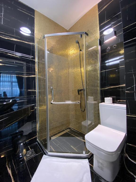Koupelna v ubytování Hotel Pejton