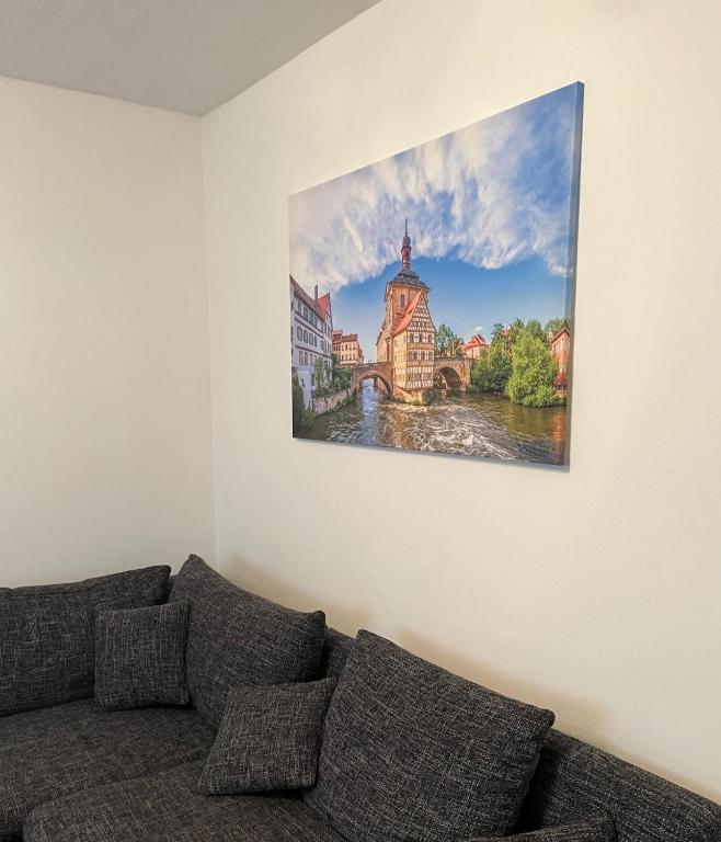 Posezení v ubytování Ferienwohnung in der fränkischen Schweiz
