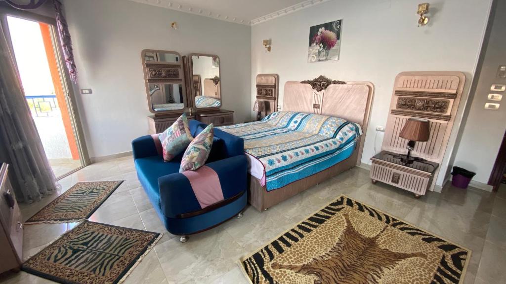 Postel nebo postele na pokoji v ubytování aswan view 3 bedrooms