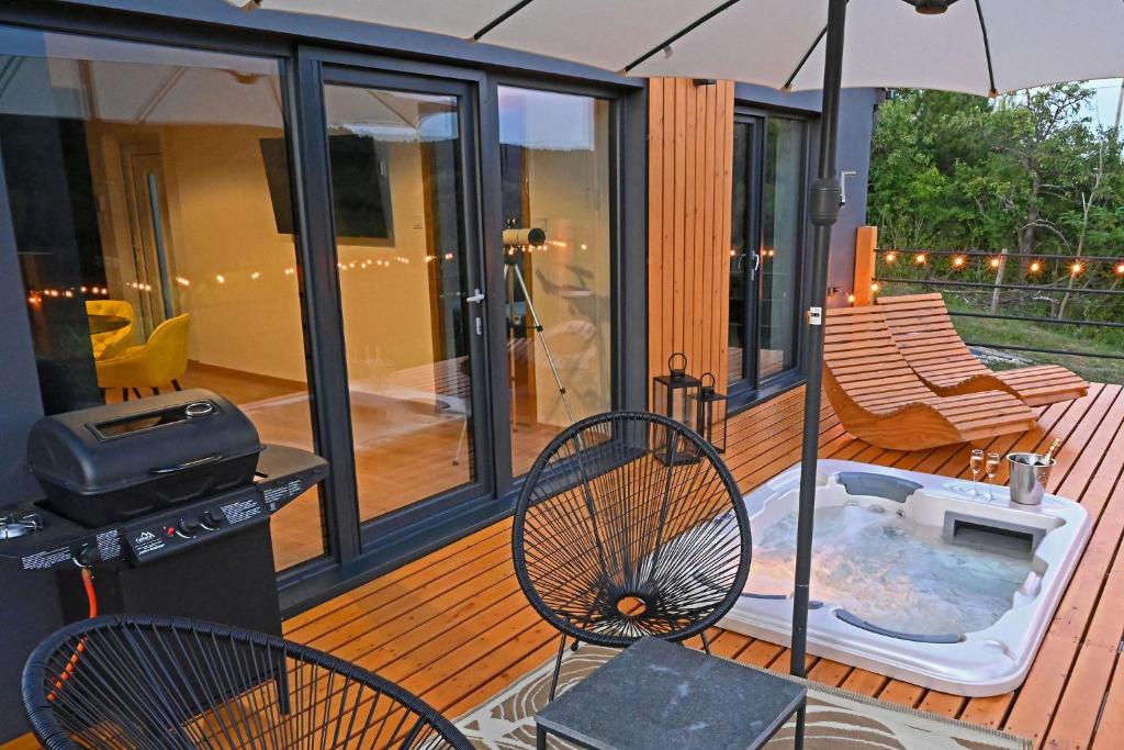 Balkón nebo terasa v ubytování Mátra Forest Resort