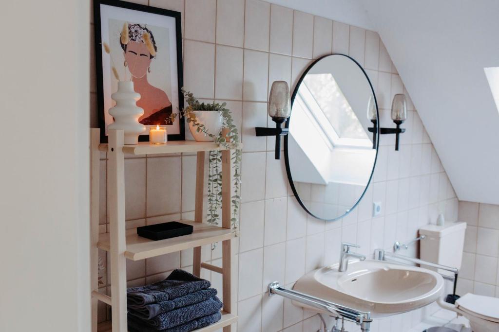 Koupelna v ubytování Ferienwohnung Skandi